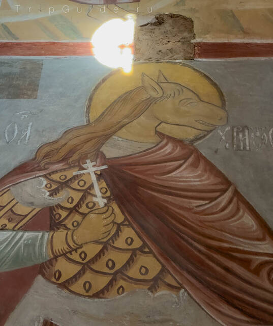 Святой Христофор в соборе Успенского монастыря в Свияжске