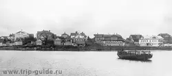 Старая Ладога, вид со стороны реки Волхов, 19 в.