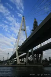 Вантовый мост через Неву — вид с теплохода