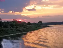 Река Ока, закат