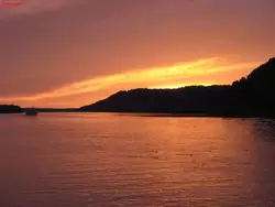Река Ока, закат