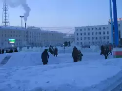 Якутск. Площадь Ленина зимой